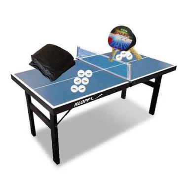 Imagem de MINI MESA PING PONG Júnior MDP 12mm 1003 KLOPF + Kit 5055 + Kit 6 Bol.