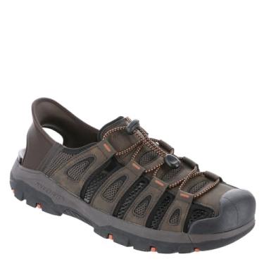 Imagem de Skechers Sapato masculino sem cadarços: Tresmen – Sandália Norvick – Largura extra larga, Chocolate, 9 X-Wide