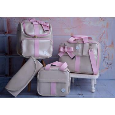 Imagem de Kit De Bolsa Mala Maternidade 4 Peças Com Mochila Multifuncional Slim 