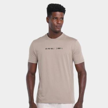 Imagem de Camiseta Calvin Klein Explore Now Masculina, Caqui, G