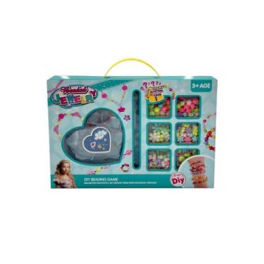 Imagem de Kit Miçangas para Bijuteria com Porta Biju 129 Peças - Quanhe