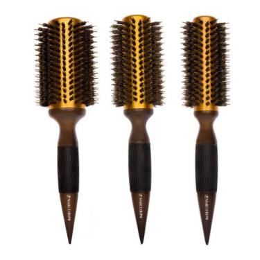 Imagem de Kit escova thermal metalic profissional gg/g/m marco boni