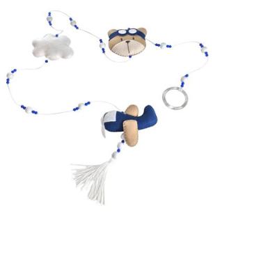 Imagem de Pingente De Cortina Urso Aviador Quarto Bebê Infantil Menino - Potinho