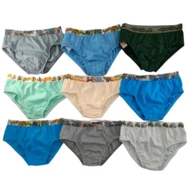 Imagem de Kit 3 Cuecas - infantil de algodão com cós Elástico - Bbello, M