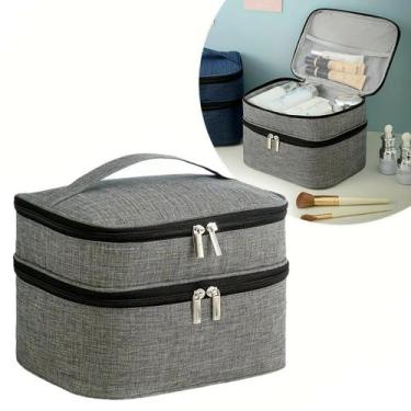 Imagem de Necessaire de Viagem Bolsa Dupla Organizador de Maquiagem - shop mix, 