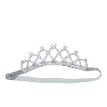 Imagem de Coroa Tiara Elástica Princesa Infantil Enfeite De Cabeça - anjo da mam