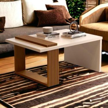 Imagem de Mesa de Centro JB 8020 Pérola e Nature Bechara - JB Móveis