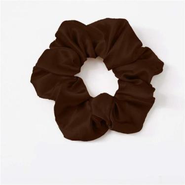 Imagem de Kit 05 Xuxinha de Cetim Scrunchie Elástico de Cabelo Rabicó Frufru par