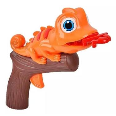 Imagem de Brinquedo Camaleão Gatilho Na Língua Imã E Estica Divertido - Polibrin