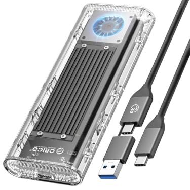 Imagem de ORICO Gabinete Ssd Nvme M.2 de 40 Gbps com Ventilador de Resfriamento Integrado, Gabinete de Disco Rígido Externo Sem Ferramentas, Suporte 2230 2242 2260 2280(Chave M) Compatível com Thunderbolt 3/4 U