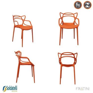 Imagem de Kit 4 Cadeiras Aviv PP Várias Cores - Fratini, Laranja