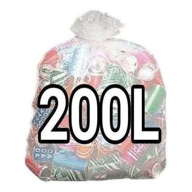 Imagem de Kit 4 Sacos Lixo Transparente 200l Reforçado 400 Unidades - HIGIPACK