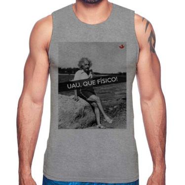 Imagem de Regata Uau, que físico - Foca na Moda, Cinza, P