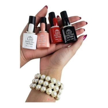 Imagem de Kit 10 Esmalte Gel Led Uv Bella Rosa 10ml  Lançament - oem