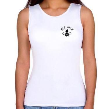 Imagem de Regata Feminina Bee Nice - Foca na Moda, Branco, GGG