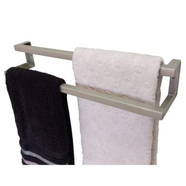 Imagem de Toalheiro Com Prateleira Design Industrial 40cm Champanhe - Strassis D