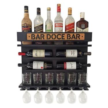 Imagem de Barzinho Adega Parede - Bar Doce Bar - 60 x 51 Preto - Co2Beer