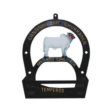 Imagem de Suporte Porta Tempero E Condimentos Alumínio Fundido Boi - Gaspar
