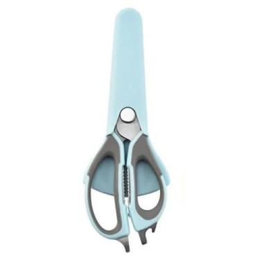 Imagem de Tesoura de Cozinha Multifuncional 7 em 1 c/ Capa Protetora - GENERIC, 