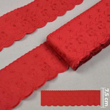 Imagem de Bordado Inglês BP018 014 Vermelho - 7,5 cm - Arte Punto