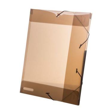 Imagem de Pasta Aba Elástico Dello Line Lombo 2cm Fumê 33,5x23,5cm, UNICA