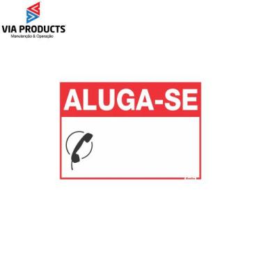 Imagem de Placa Sinalização 20x30 Aluga-se - SINALIZE