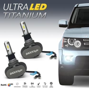 Imagem de Par Lâmpadas H3 Farol Milha Corsa Classic Ultra Led Titanium 10000 Lumens Forte Branco Efeito Xenon 2012 2013 2014 2015 2016