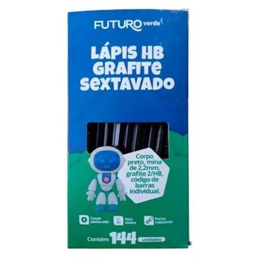 Imagem de Lápis Preto HB FUTURO - Caixa com 144 Unidades - Ideal para Escritório, Escola e Desenho