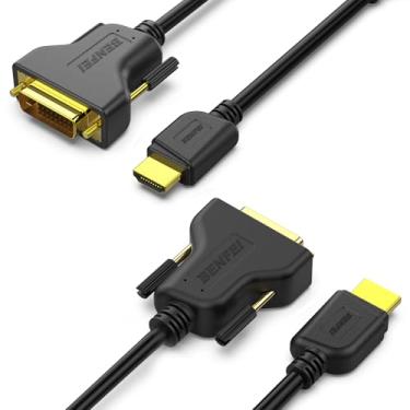 Imagem de BENFEI Cabo HDMI para DVI, pacote com 2 cabos HDMI para DVI bidirecional DVI-D 24+1 macho para HDMI macho de alta velocidade, compatível com 1080p Full HD, compatível com Raspberry Pi, Roku, Xbox One,