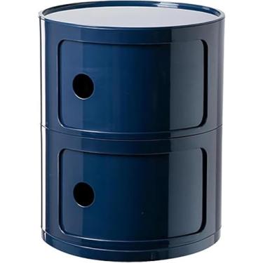 Imagem de Mesa de cabeceira, armário de banheiro pequeno, armário de armazenamento redondo simples, mesa de cabeceira redonda com gavetas, mesa de cabeceira pequena com mesa de cabeceira para armazenamento,
