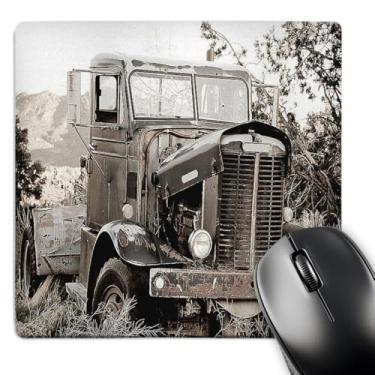 Imagem de 3Drose Mouse pad de 20,3 x 20,6 x 0,6 cm com acabamento de fotos antigas com árvores na parte traseira e janelas rachadas na frente (mp_49692_1)