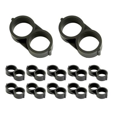 Imagem de OFXDD Acessórios de irrigação por gotejamento de 0,63 polegadas - Figura 8 fecho de extremidade de plástico para tubos de gotejamento e sistemas de irrigação - tampa de extremidade, preto, 12 peças