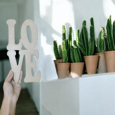 Imagem de MDF cru 3mm Palavra Love Em Opções de Tamanhos, Artesanato, Decoração,