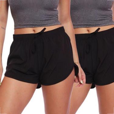 Imagem de Kit 2 Shorts Feminino Tactel Moda Praia Piscina Verão Adulto - MC Digi