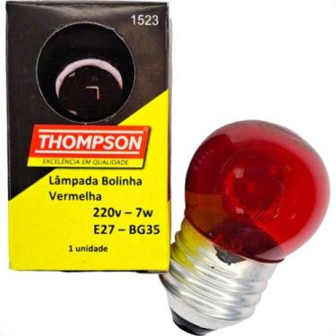 Imagem de Lampada Bolinha Thompson 7Wx220V Vermelha - Kit C/10 Pecas - MAC FER