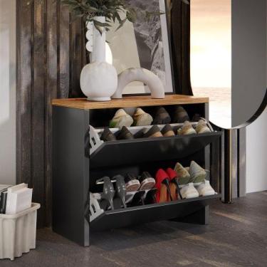 Imagem de Sapateira Banco Organizadora 2 Portas Basculantes Hall de Entrada Clos