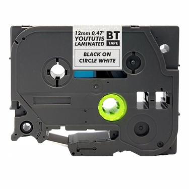 Imagem de Fita Brilhante TZ 231L1 Compatível de 12mm Branca Circular - BYT