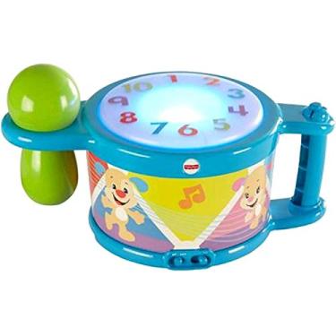 Imagem de Fisher-Price Aprender e Brincar, Tambor com Música e Efeito Sonoro, 2 Modos de Tocar, Brinquedo para bebês a partir de 6 meses