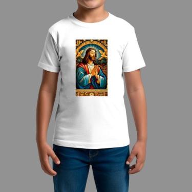 Imagem de Camisetas Infatil Básica Moda De Religiosa Confortável Gola Redonda Qu