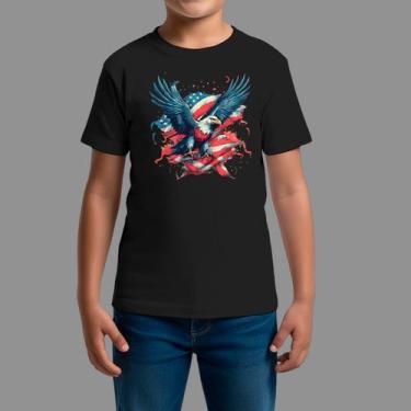Imagem de Camisetas Infatil Country Moda Country Manga Curta Aguia Band - RodLiw