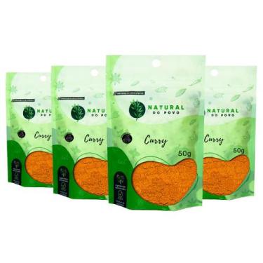 Imagem de Tempero Curry Em Alta Qualidade sabor Intenso Pouch Kit 4 50g   - Natu