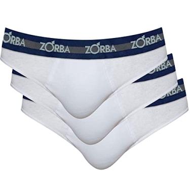 Imagem de Kit c/ 3 Cuecas Zorba Slip Max 764 Branco/Branco/Branco - G