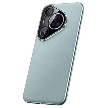 Imagem de LTLMYDAM Capa ultrafina para Huawei Pura 70 Ultra/70 Pro/70 Pro+/70, capa de couro amigável à pele, antiqueda, furo de precisão, proteção de lente, azul, 70 Pro+