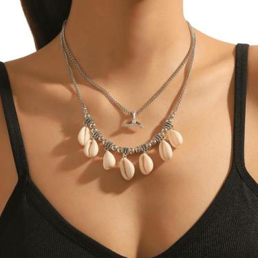 Imagem de Colar de Conchas Naturais Búzios Boho Joias de Praia CO100001 - Fashio