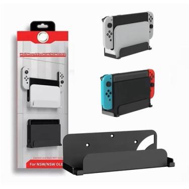 Imagem de Suporte De Parede Em Aço Para Nintendo Switch/Oled Base Preto - TechBr