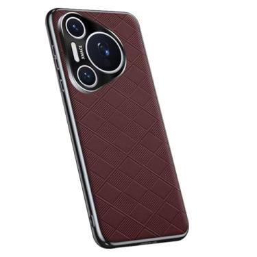 Imagem de LYJSMGZ Capa para Huawei Pura 70 Ultra/70 Pro/70 Pro+/70, Capa Fina de Couro Requintado Amigável para a Pele Cobertura Completa de Proteção de Lente, Vermelho, 70 Pro
