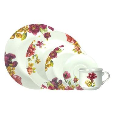 Imagem de Aparelho De Jantar E Chá Le Jardin De Porcelana C/20 Peças - Haüskraft