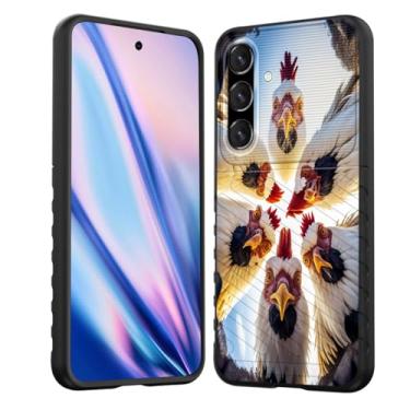 Imagem de EFGWSDER Capa para Galaxy S24 FE, capa protetora de borracha TPU flexível com absorção de choque para Samsung Galaxy S24 FE 6,7 polegadas 2024, galinha fofa