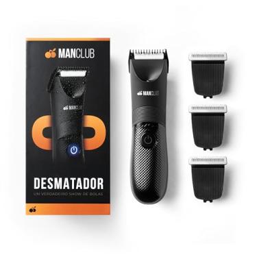 Imagem de O Desmatador® da MANCLUB®: Aparador Elétrico de Pelos Corporais + 3 Lâminas de Cerâmica com Tecnologia Anti-Cortes, À Prova D'água