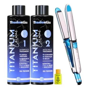 Imagem de Kit Prancha Chapinha Super Nano Titanium + Progressiva Extreme Titanium + Argan
